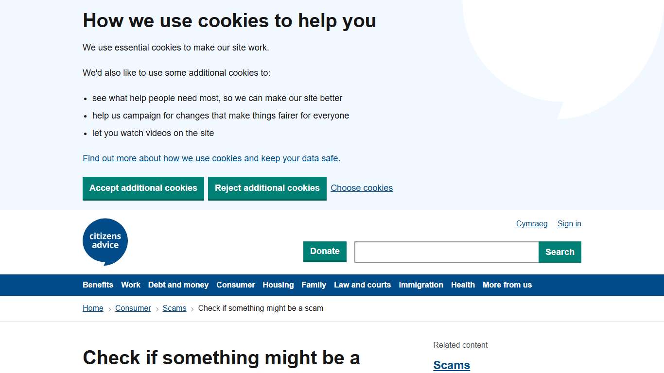 Check if something might be a scam - Citizens Advice